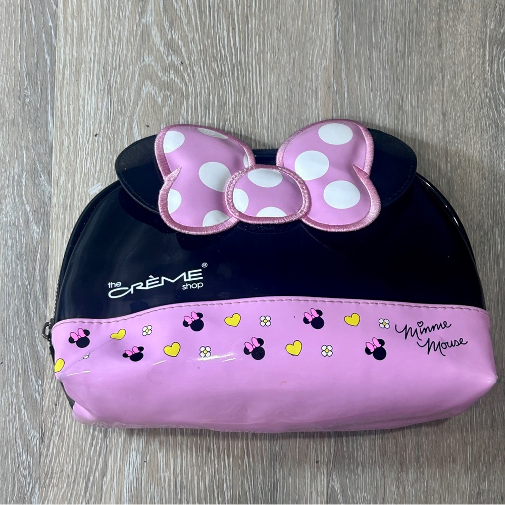 Minnie Mouse x The Crème Shop Cosmetic Bag – Pink Bow, Disney Makeup Pouch